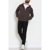 Selanik Kumaş Kapşonlu Erkek Sweat Acıkahve - 42799.1567.