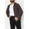 Selanik Kumaş Kapşonlu Erkek Sweat Acıkahve - 42799.1567.