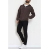 Selanik Kumaş Kapşonlu Erkek Sweat Acıkahve - 42799.1567.