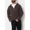Selanik Kumaş Kapşonlu Erkek Sweat Acıkahve - 42799.1567.