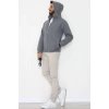 Selanik Kumaş Kapşonlu Erkek Sweat Antrasit - 42799.1567.