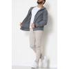 Selanik Kumaş Kapşonlu Erkek Sweat Füme - 42799.1567.