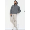 Selanik Kumaş Kapşonlu Erkek Sweat Füme - 42799.1567.
