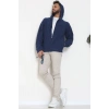 Selanik Kumaş Kapşonlu Erkek Sweat Lacivert - 42799.1567.