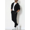 Selanik Kumaş Kapşonlu Erkek Sweat Siyah - 42799.1567.