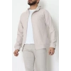 Selanik Kumaş Kapşonlu Erkek Sweat Taş - 42799.1567.