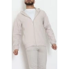 Selanik Kumaş Kapşonlu Erkek Sweat Taş - 42799.1567.