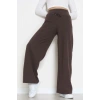 Selanik Kumaş Lastikli Palazzo Pantolon Kahve - 51227.1567.