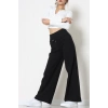 Selanik Kumaş Lastikli Palazzo Pantolon Siyah - 51227.1567.