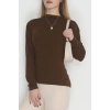 Sırt Dekolteli Örme Bluz Kahve - 71788.444.