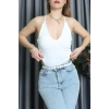 Sırtı Çapraz Askılı Bodysuit Beyaz - 71725.444.