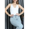 Sırtı Çapraz Askılı Bodysuit Beyaz - 71725.444.