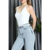 Sırtı Çapraz Askılı Bodysuit Beyaz - 71725.444.