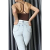 Sırtı Çapraz Askılı Bodysuit Kahve - 71725.444.