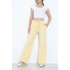 Su Yolu Kumaş Lastikli Pantolon Sarı - 70943.1567.