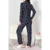 Süet Düğmeli Pijama Takımı Lacibeyaz - 55014.1048.