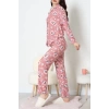 Süet Düğmeli Pijama Takımı Pembedesenli1 - 55014.1048.
