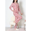 Süet Düğmeli Pijama Takımı Pembedesenli1 - 55014.1048.
