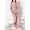 Süet Düğmeli Pijama Takımı Pembedesenli1 - 55014.1048.