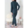 Süet Düğmeli Pijama Takımı Zümrütekose - 55014.1048.