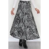Süet Mevlana Etek Siyahbeyaz - 51060.1355.
