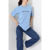 Suprem Baskılı Oversize Tişört Bebemavi - 31887.1878.