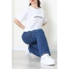 Suprem Baskılı Oversize Tişört Beyaz - 31887.1878.