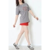 Suprem Baskılı Oversize Tişört Boyalıgri - 31883.1878.