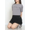Suprem Baskılı Oversize Tişört Boyalıgri - 31887.1878.
