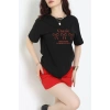 Suprem Baskılı Oversize Tişört Siyah - 31883.1878.