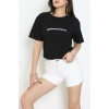 Suprem Baskılı Oversize Tişört Siyah - 31887.1878.