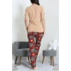 Süprem Baskılı Pijama Takım Kahveleopar - 50774.1773.