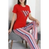 Süprem Baskılı Pijama Takım Kırmızı - 50774.1773.