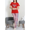 Süprem Baskılı Pijama Takım Kırmızı - 50774.1773.