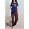 Süprem Baskılı Pijama Takım Lacikırmızı - 50774.1773.