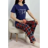 Süprem Baskılı Pijama Takım Lacikırmızı - 50774.1773.