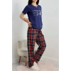 Süprem Baskılı Pijama Takım Lacikırmızı - 50774.1773.