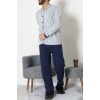 Süprem Boydan Düğmeli Erkek Pijama Takımı Grikareli - 70887.1838.