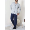 Süprem Boydan Düğmeli Erkek Pijama Takımı Grilaci - 70887.1838.