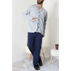 Süprem Boydan Düğmeli Erkek Pijama Takımı Grilaci - 70887.1838.