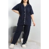 Süprem Büyük Beden Düğmeli Pijama Takımı Laci - 50717.1950.