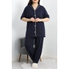 Süprem Büyük Beden Düğmeli Pijama Takımı Laci - 50717.1950.