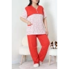 Süprem Büyük Beden Pijama Takımı Kırmızı - 52286.1902.
