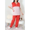 Süprem Büyük Beden Pijama Takımı Kırmızı - 52286.1902.