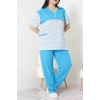 Süprem Büyük Beden Pijama Takımı Mavi - 52286.1902.