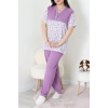 Süprem Büyük Beden Pijama Takımı Mor - 52286.1902.