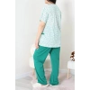 Süprem Büyük Beden Pijama Takımı Yeşil - 52285.1902.