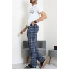 Süprem Ekose Erkek Pijama Altı Laciindigo - 71488.1838.