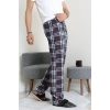 Süprem Ekose Erkek Pijama Altı Lacivertbeyaz - 71488.1838.