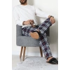Süprem Ekoseli Erkek Pijama Altı Bordolaci - 70889.1838.